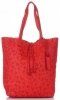 Bőr táska shopper bag Vittoria Gotti piros VL299
